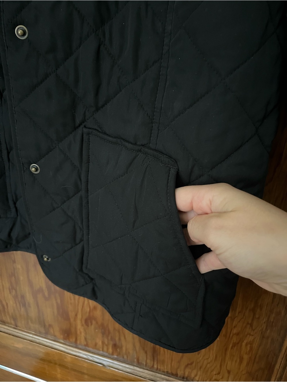 J. Jill Black Quilted Puffer Jacket - Picture 4 of 5